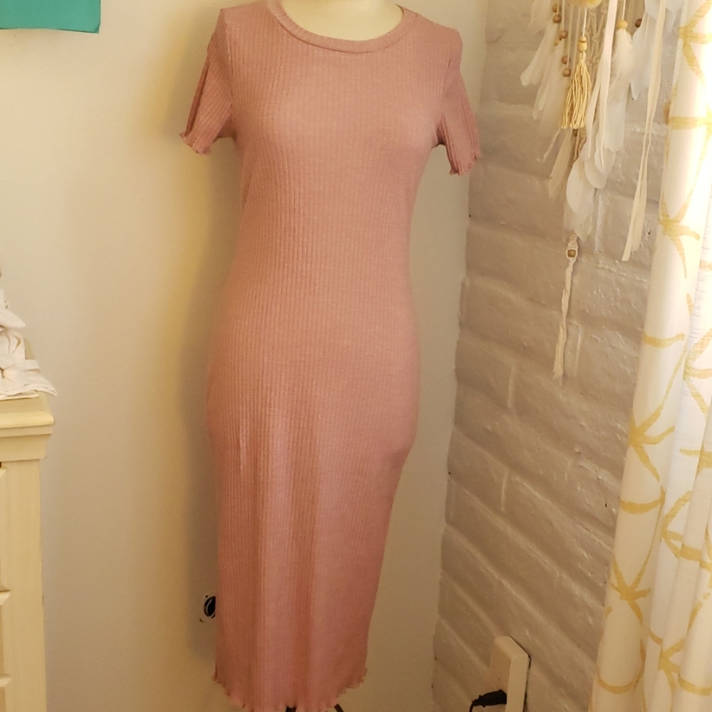 Pink blush maxi dress rose